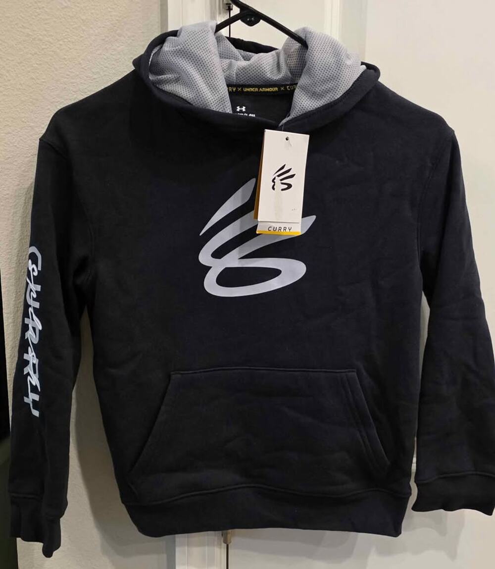 NWT Under Armour Curry Brand Boys Splash Hoodie Size YSM